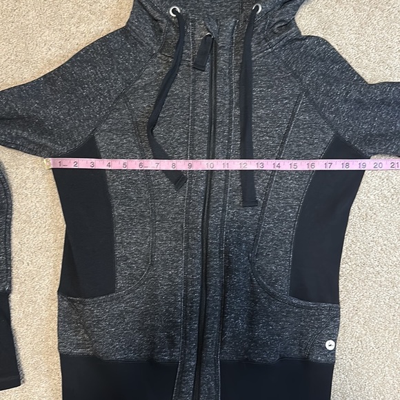 90 Degrees black & charcoal scuba hoodie jacket S - Picture 11 of 11